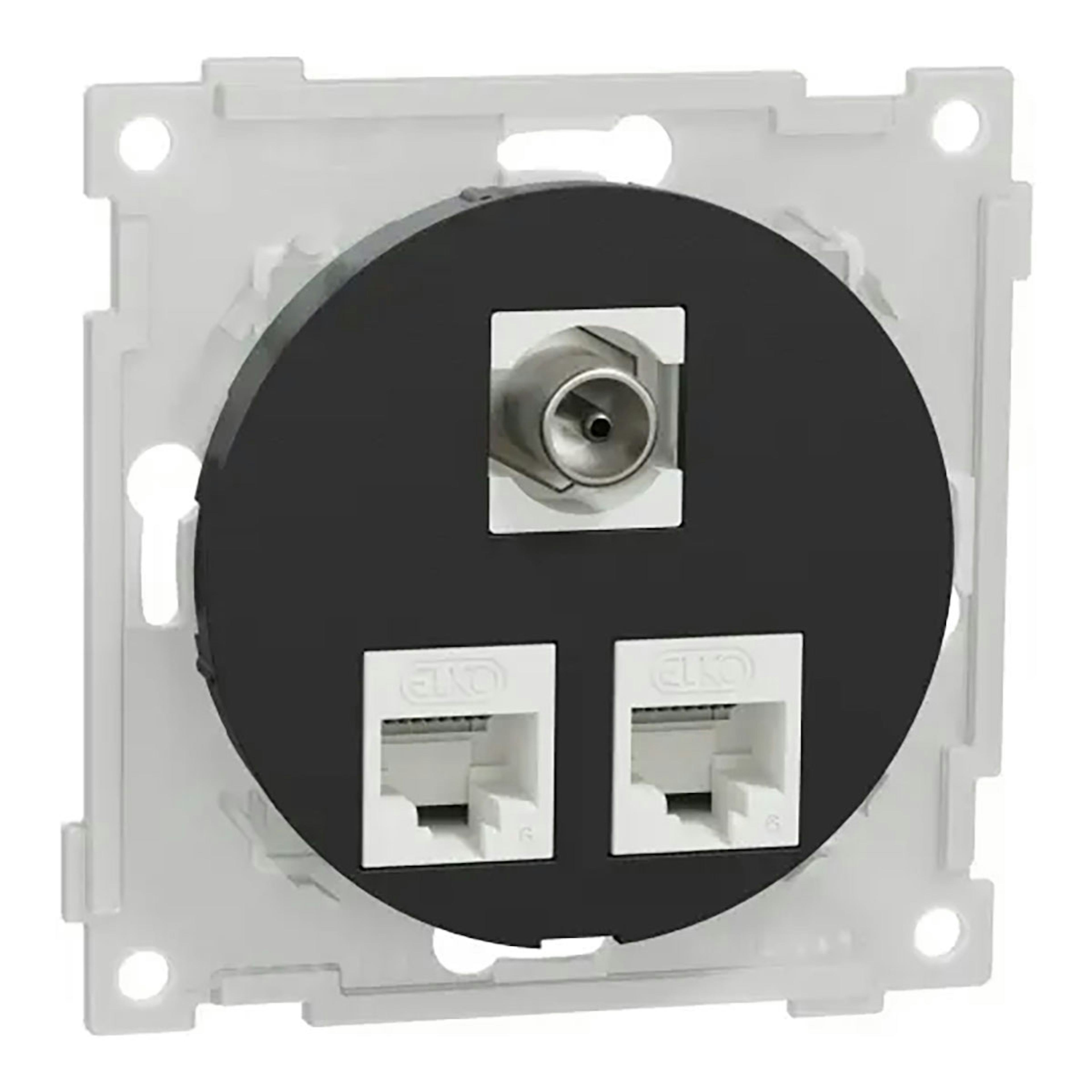 Vägguttag Elko One Modularuttag 2x8 K6 UTP