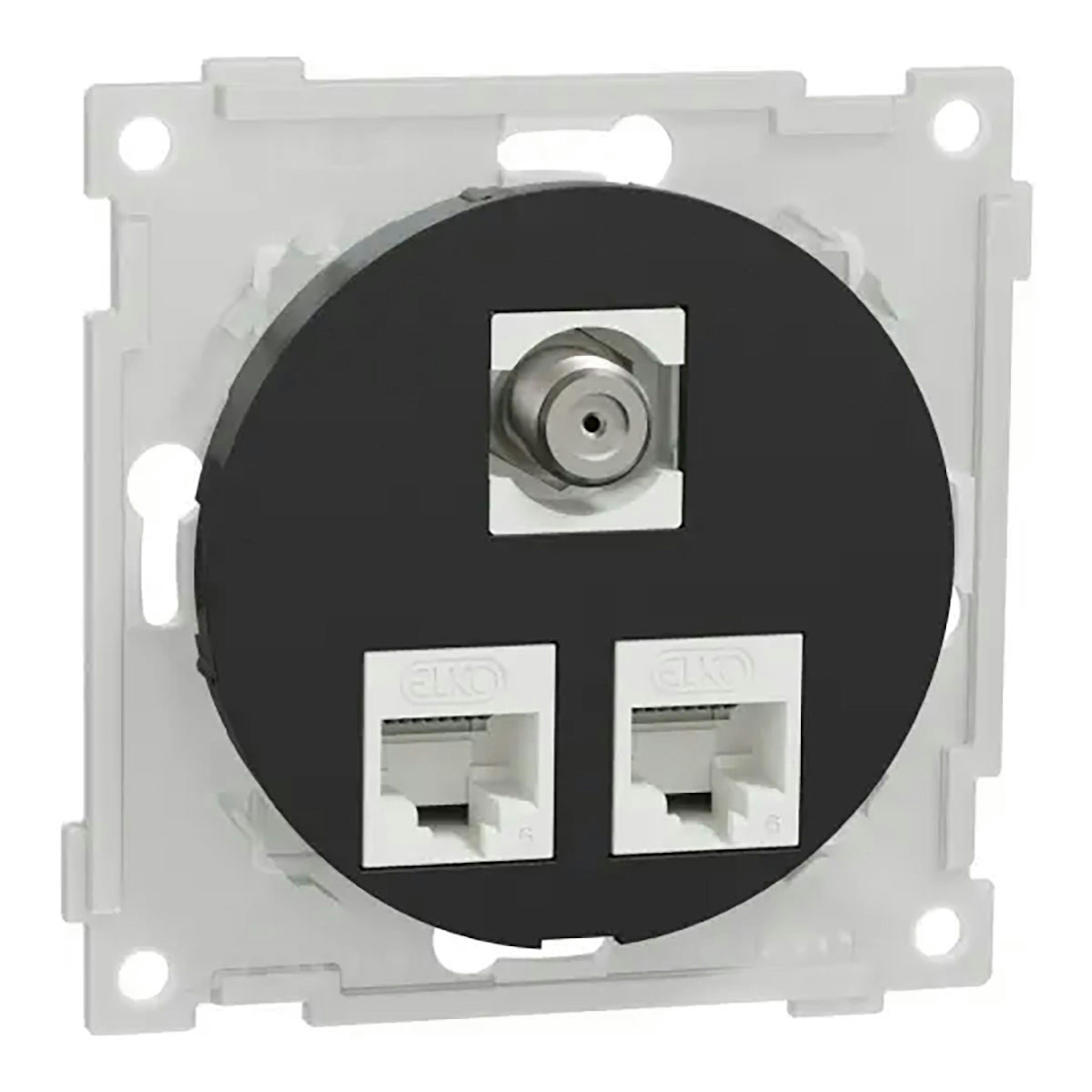 Vägguttag Elko One Modularuttag Infälld RJ45 Cat.6 UTP