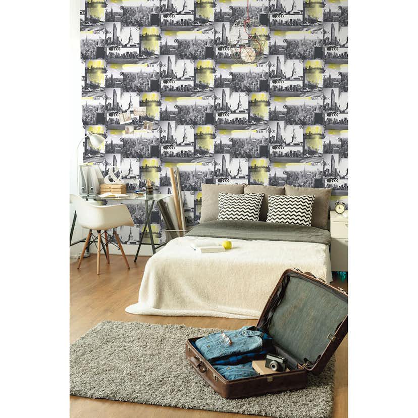 Tapet Lutéce New York City Jaune 51161502