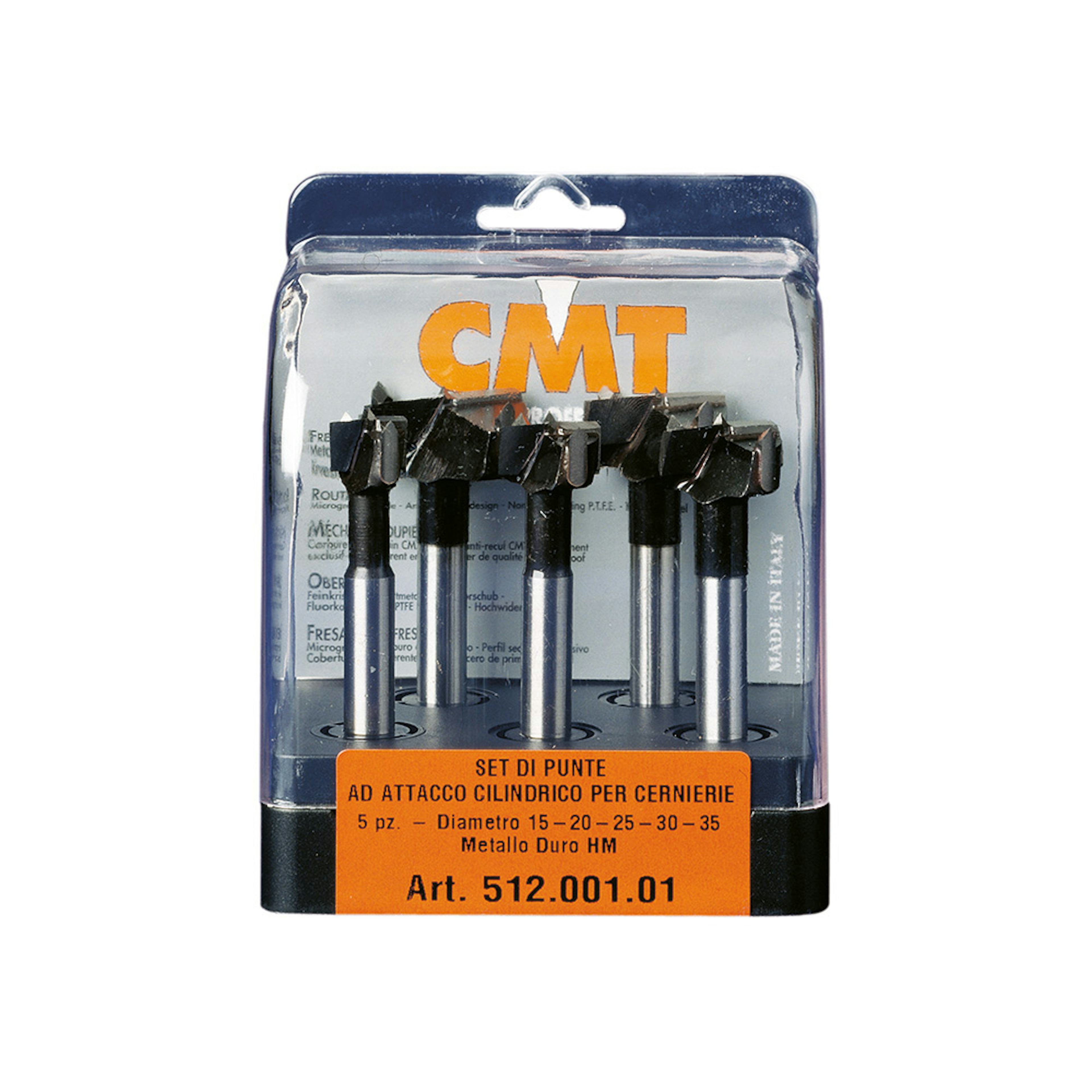 Gångjärnsborr CMT Orange Tools Set HM 15-35/90 mm K10