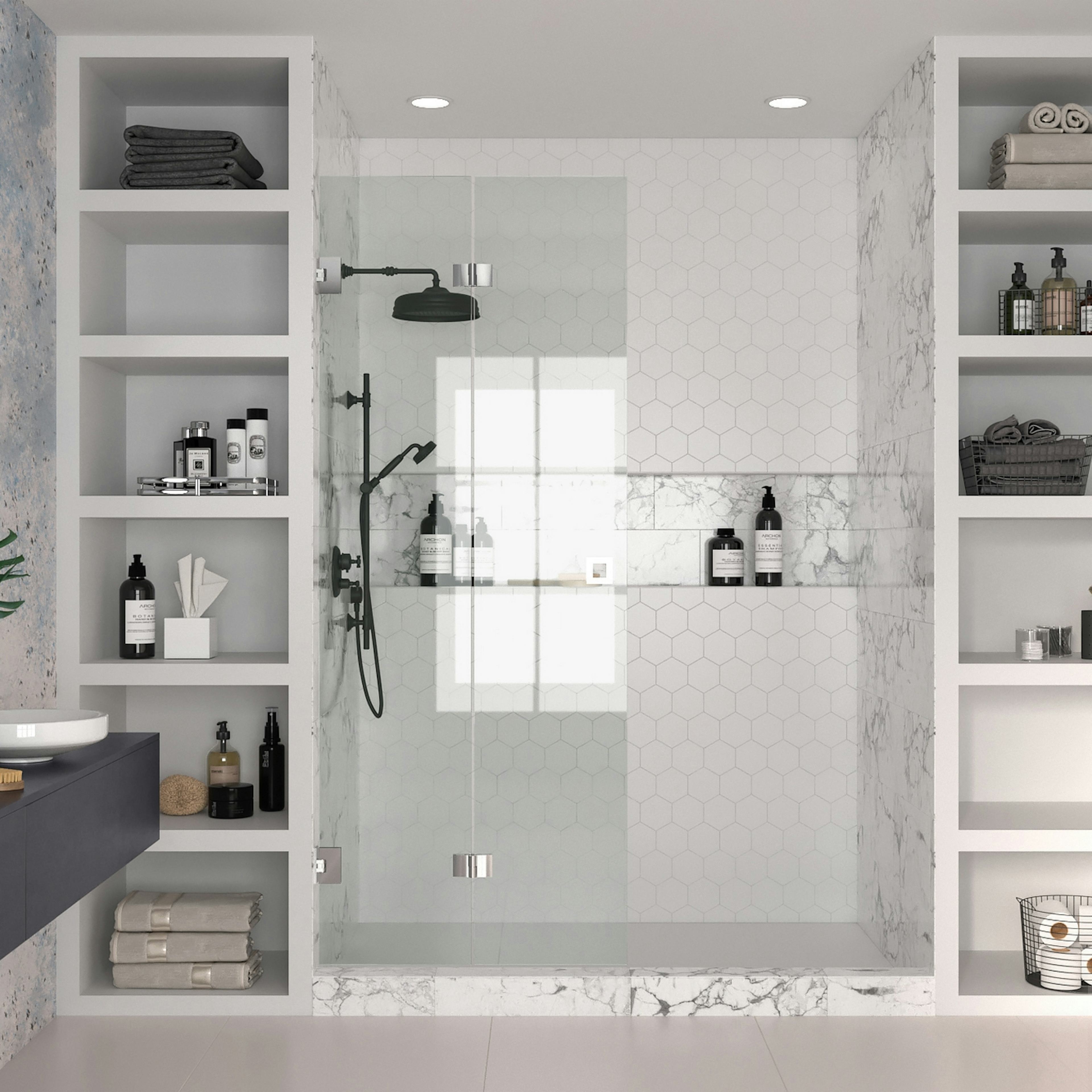 Duschdörr Hietakari Vetro 513 Vikbar