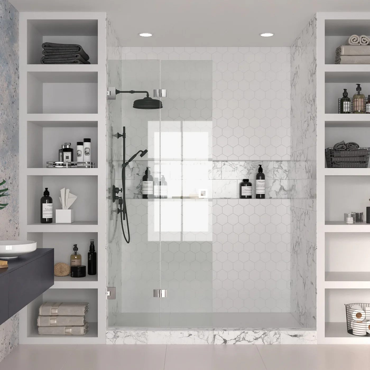 Duschdörr Hietakari Vetro 513 Vikbar