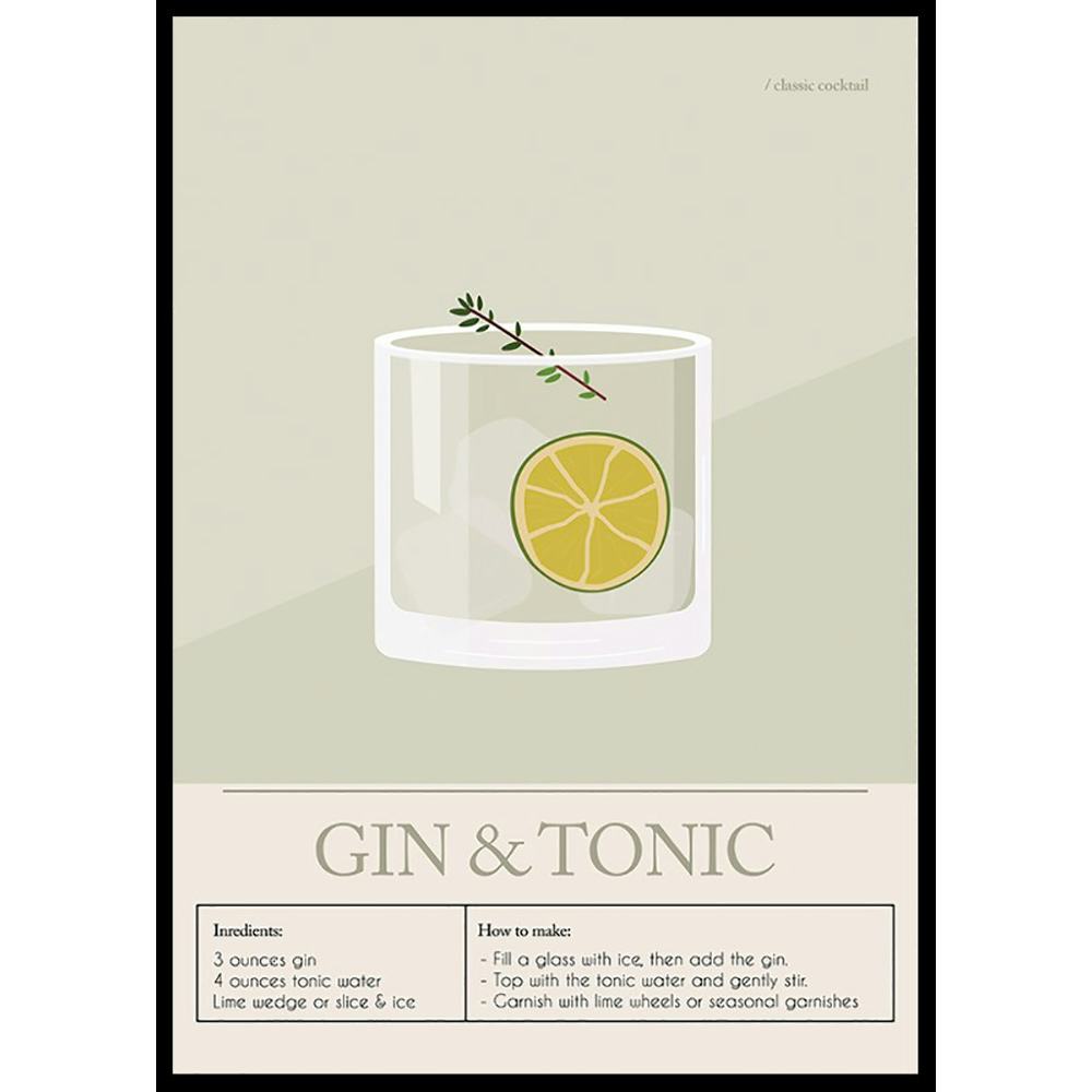 Poster Gallerix Gin Tonic Cocktail