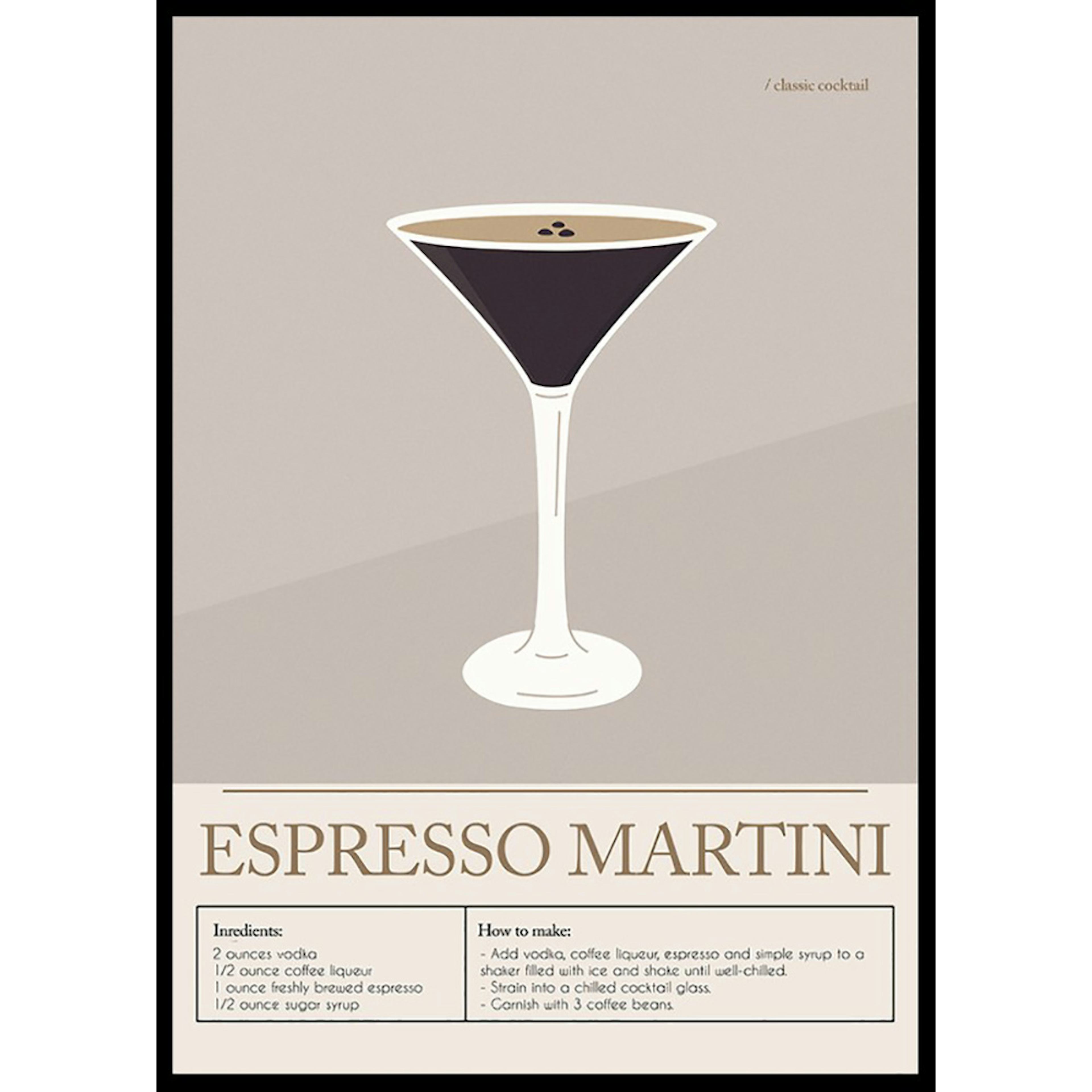 Poster Gallerix Espresso Martini Cocktail
