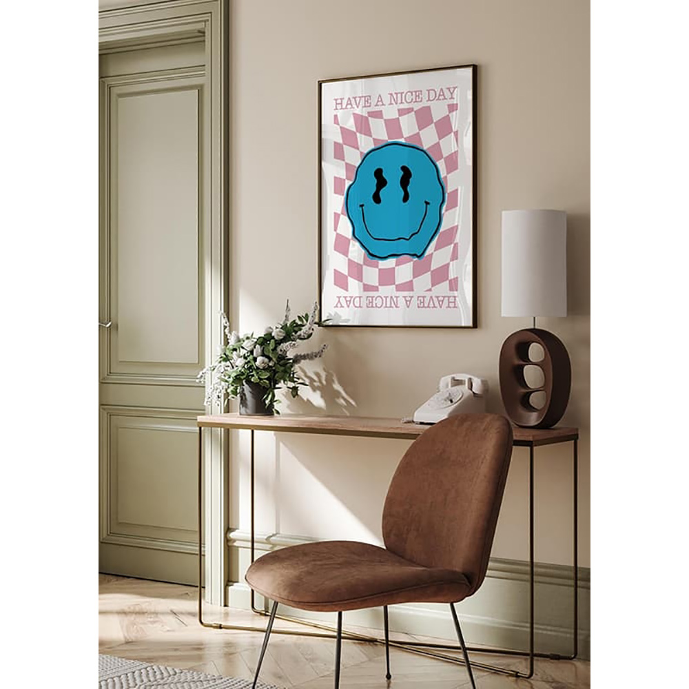 Poster Gallerix Smiley Blue And Pink
