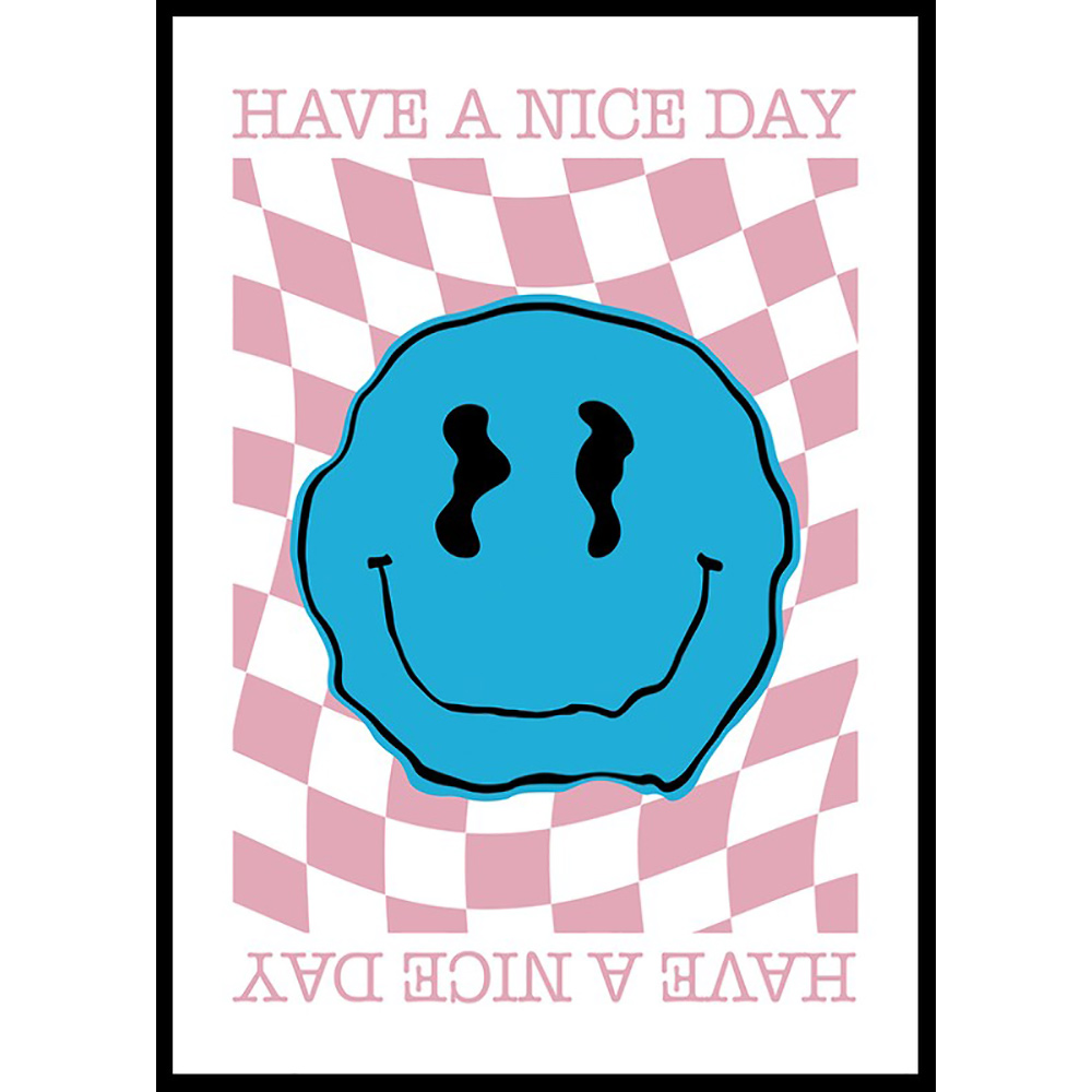 Poster Gallerix Smiley Blue And Pink