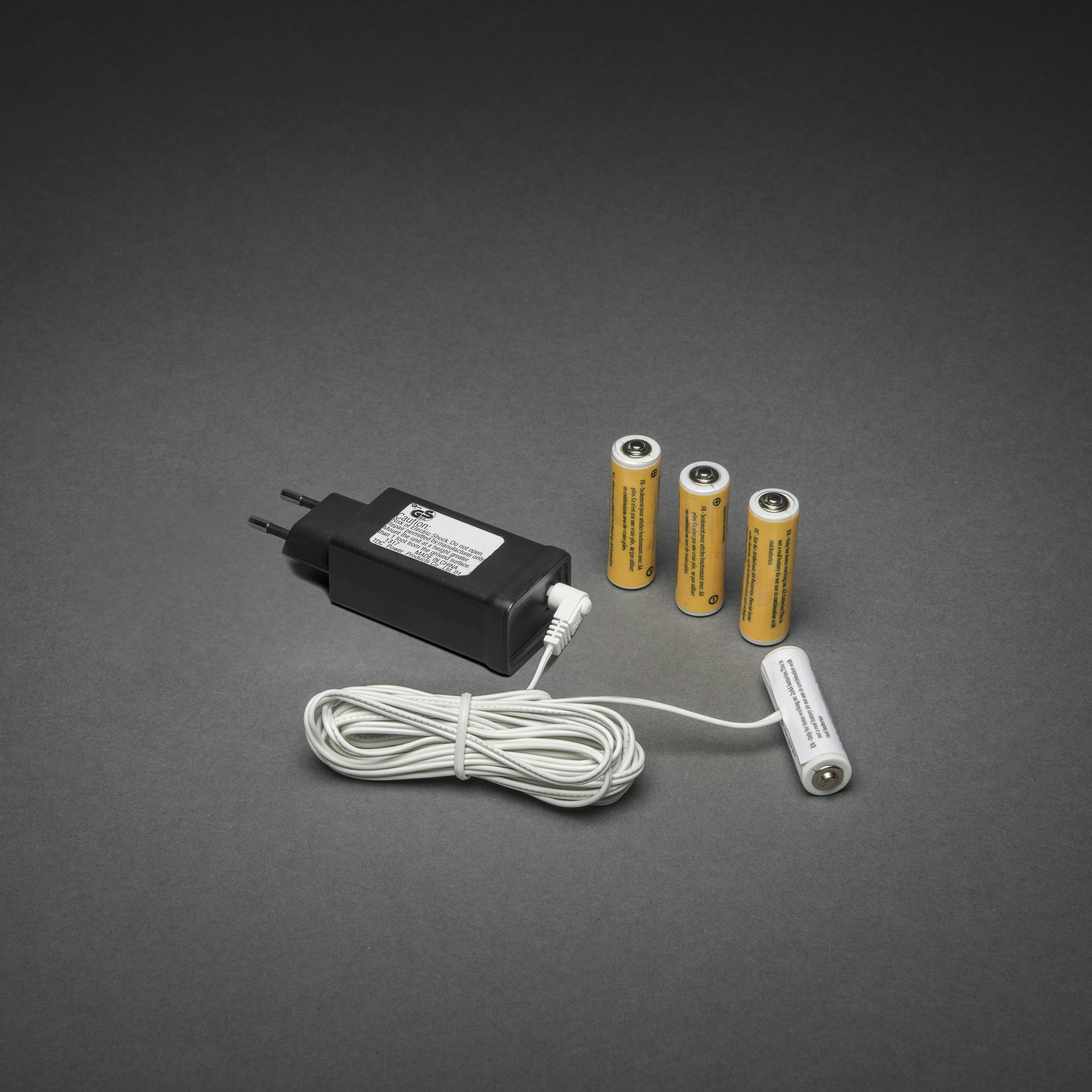 Batteriadapter Gnosjö Konstsmide Tillbehör Belysning AAx4 IP20 Vit