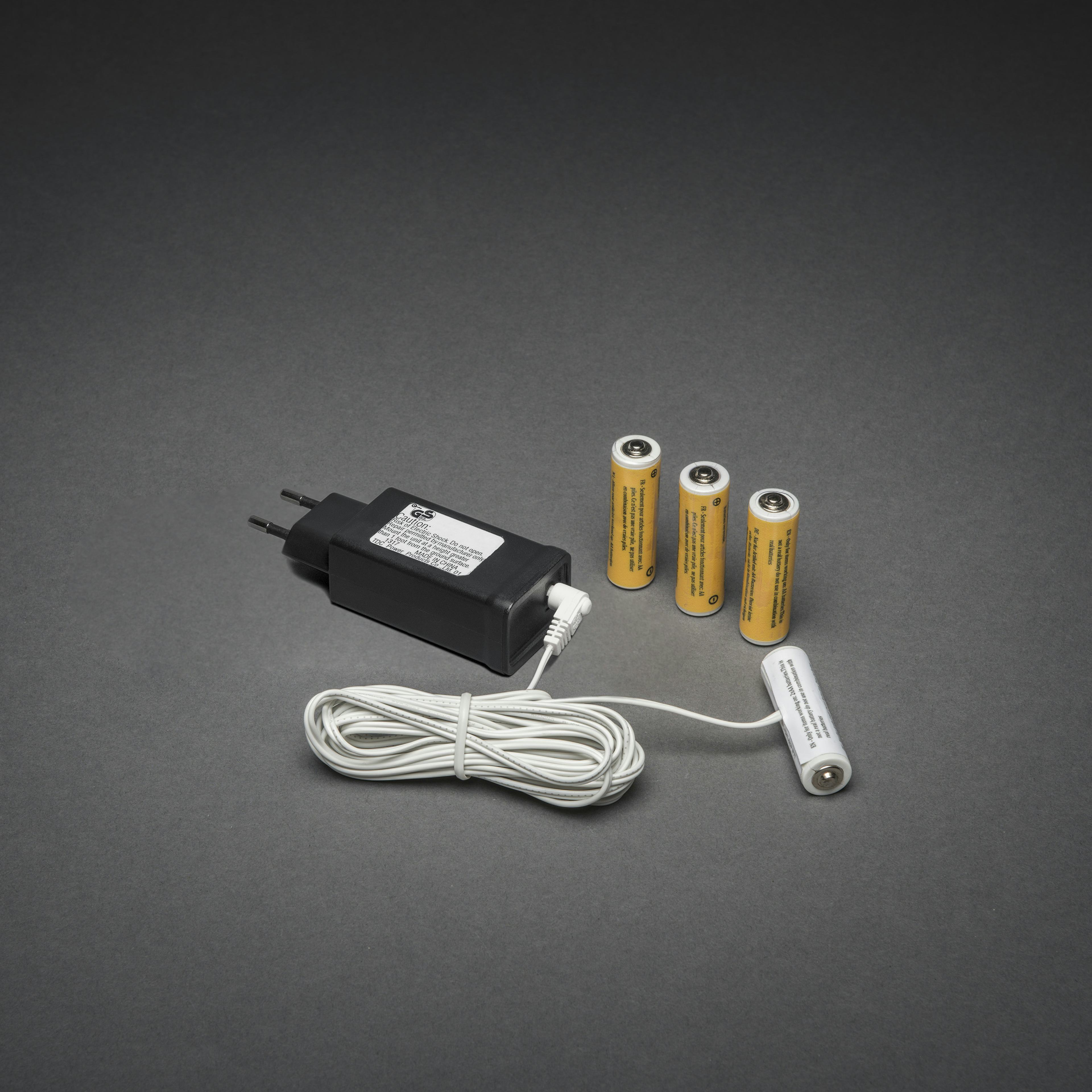 Batteriadapter Gnosjö Konstsmide Tillbehör Belysning AAx4 IP20 Vit