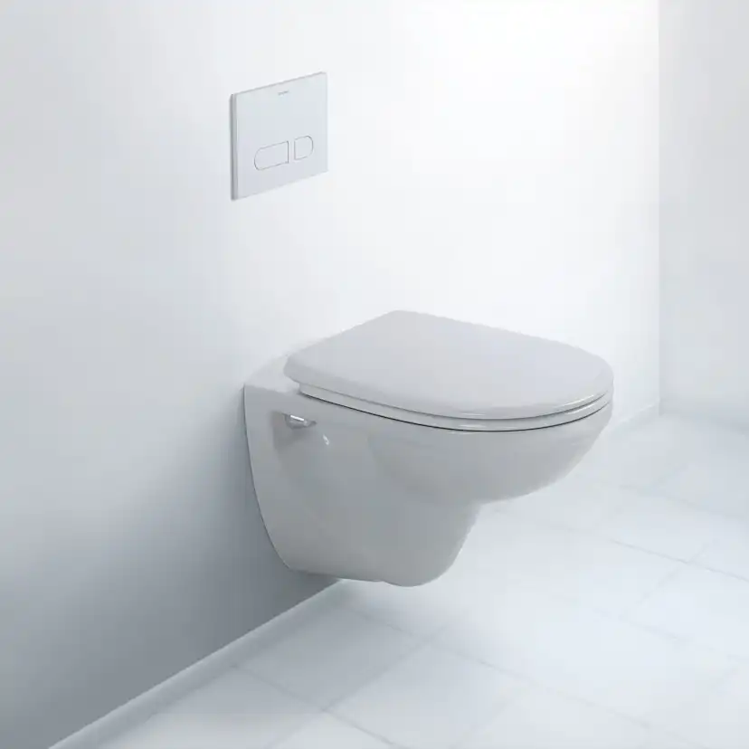 Vägghängd Toalettstol Duravit D-Code med Mjukstängande Hårdsits
