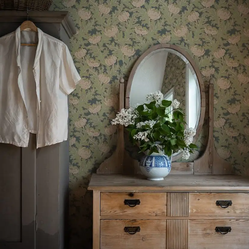 Tapet Duro Sigrid Rosagrön 519-04