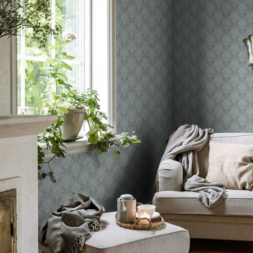 Tapet Duro Iris Blå 520-03