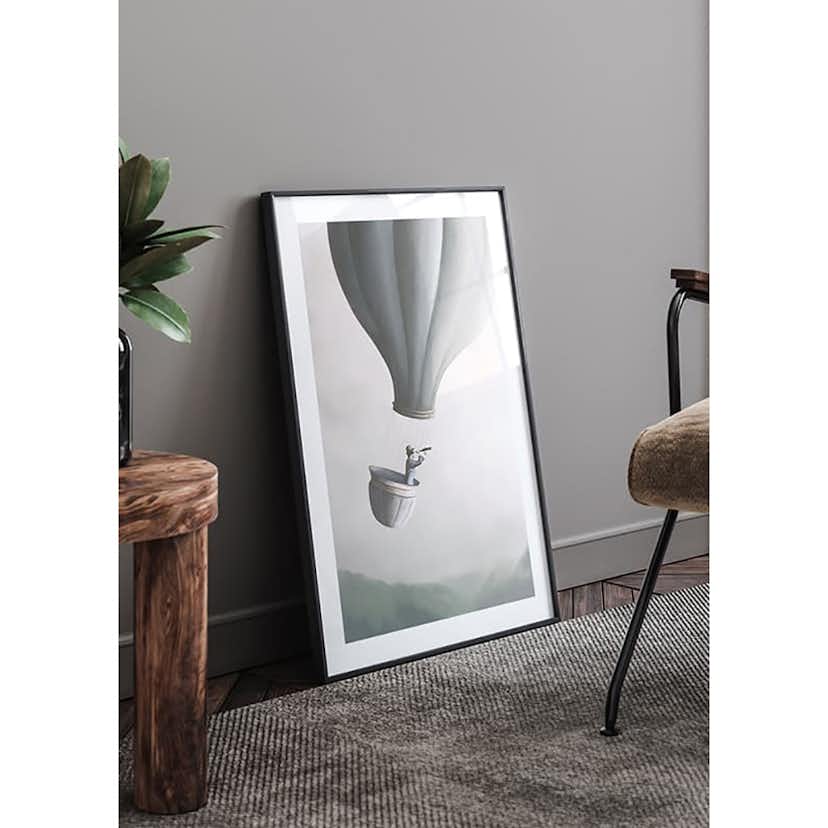 Poster Gallerix Flying With Hot Air Balloon