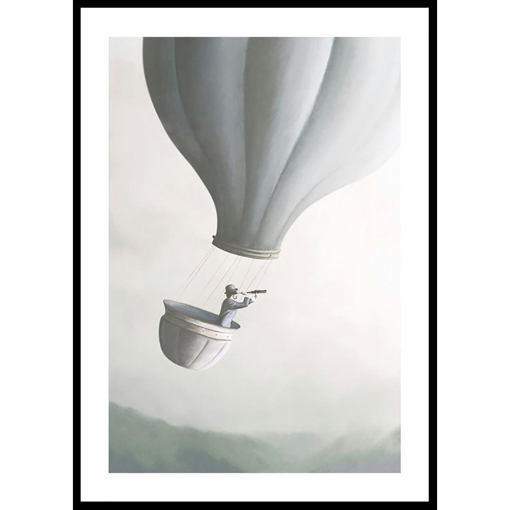 Poster Gallerix Flying With Hot Air Balloon