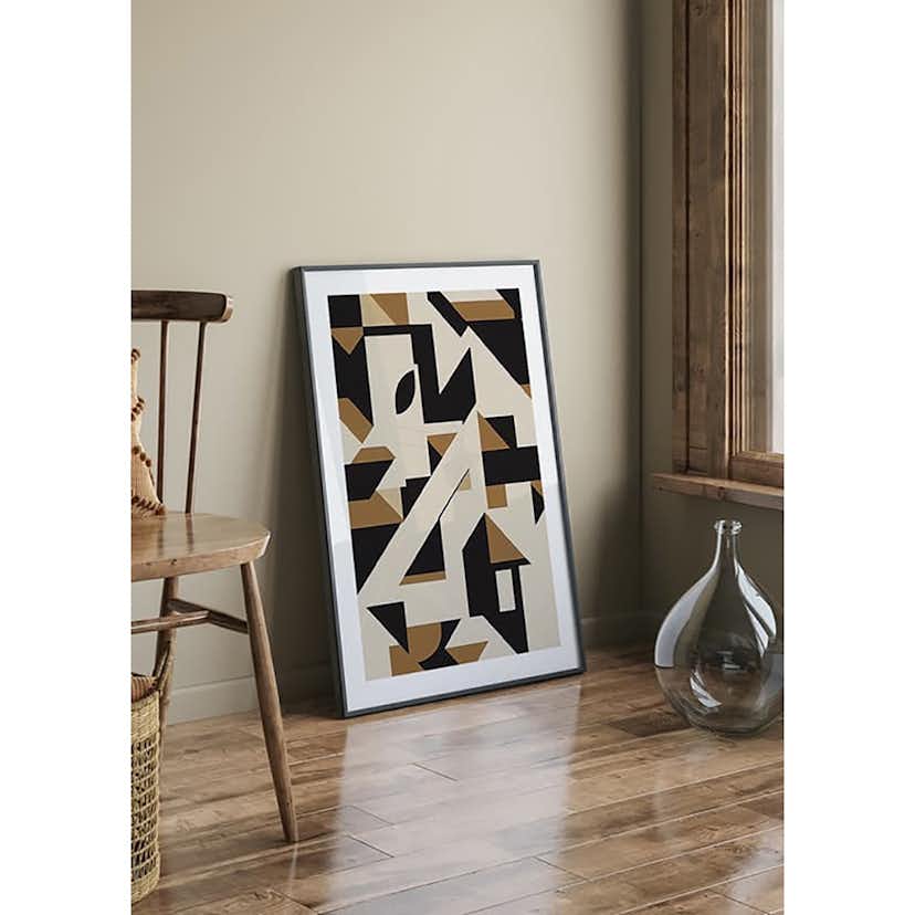 Poster Gallerix Abstract In Brown