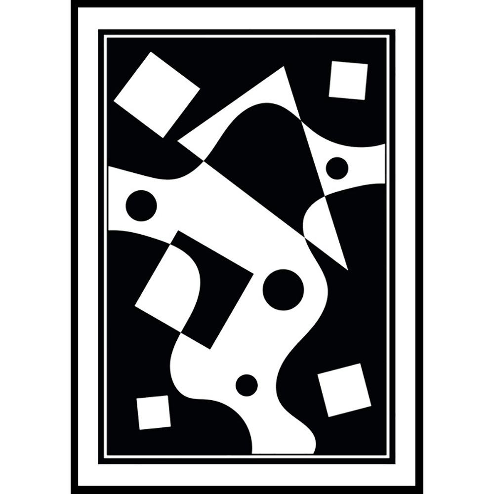 Poster Gallerix Abstract Geo BW