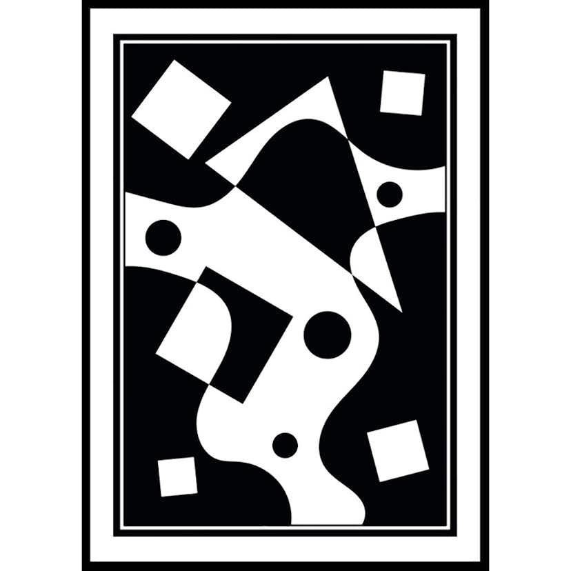 Poster Gallerix Abstract Geo BW