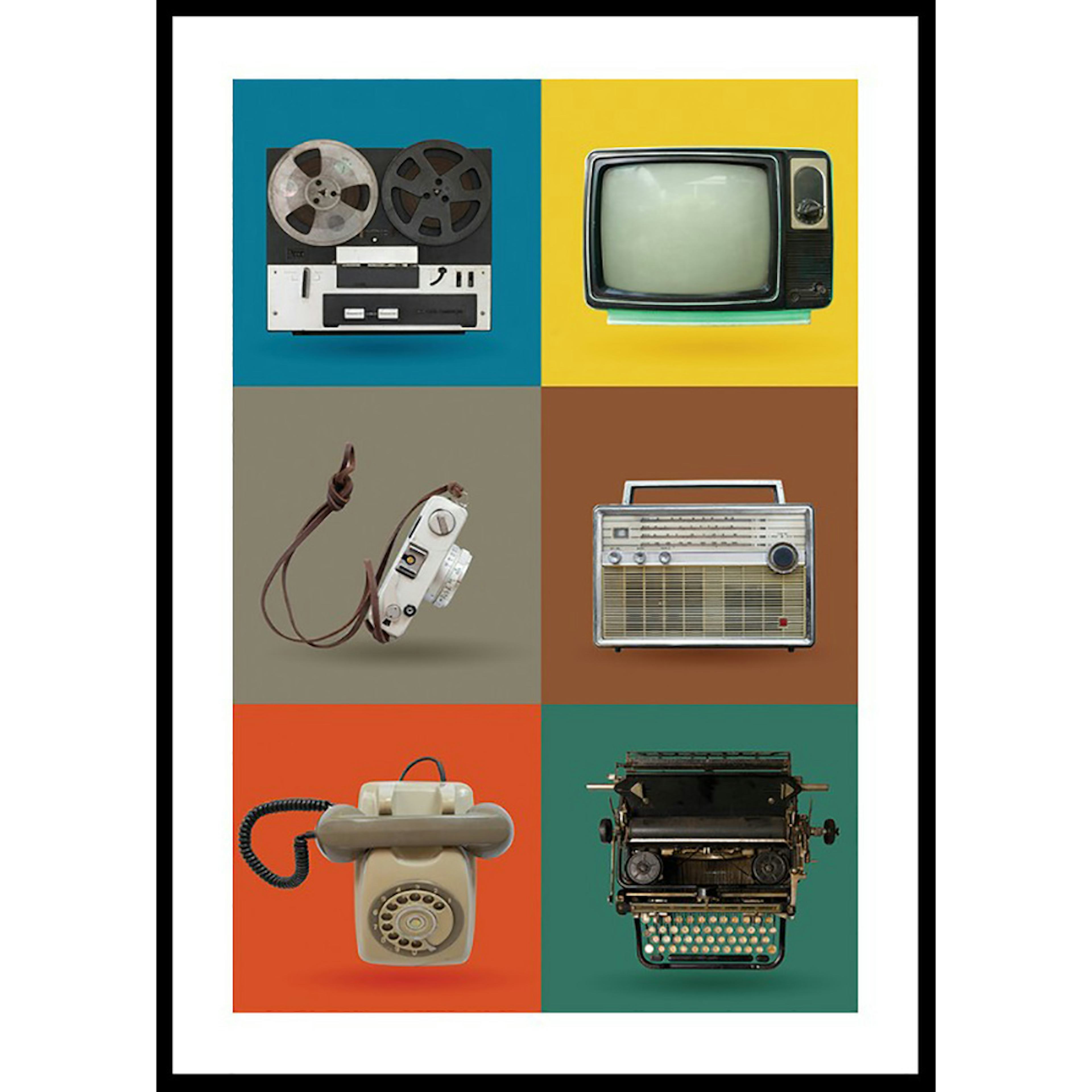 Poster Gallerix Vintage Colorful Tech