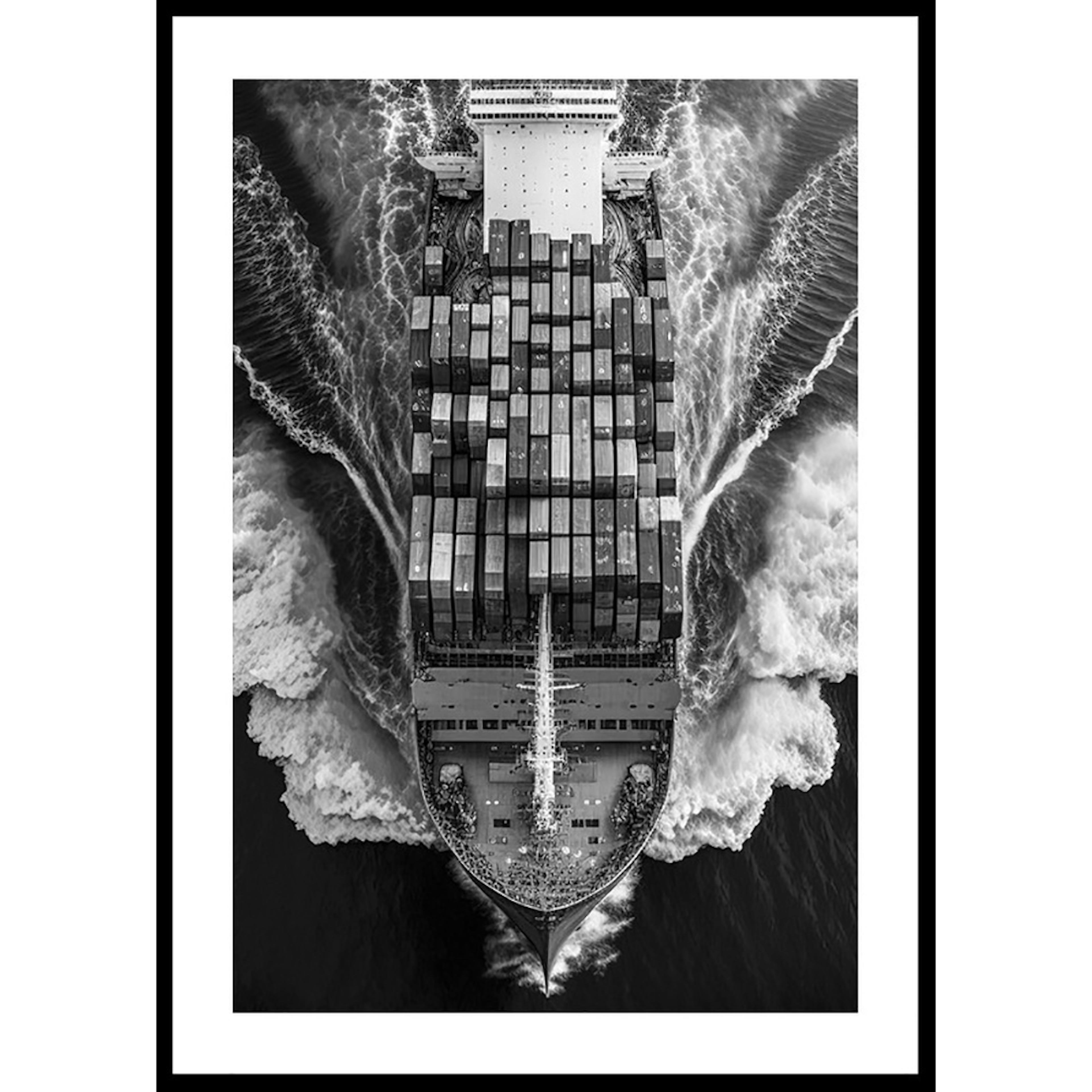 Poster Gallerix Cargo Ship BW