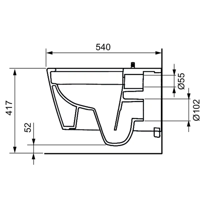 Vägghängd Toalettstol TECE Neo