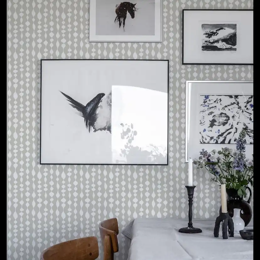 Tapet Duro Margaret Rose Grå 527-02