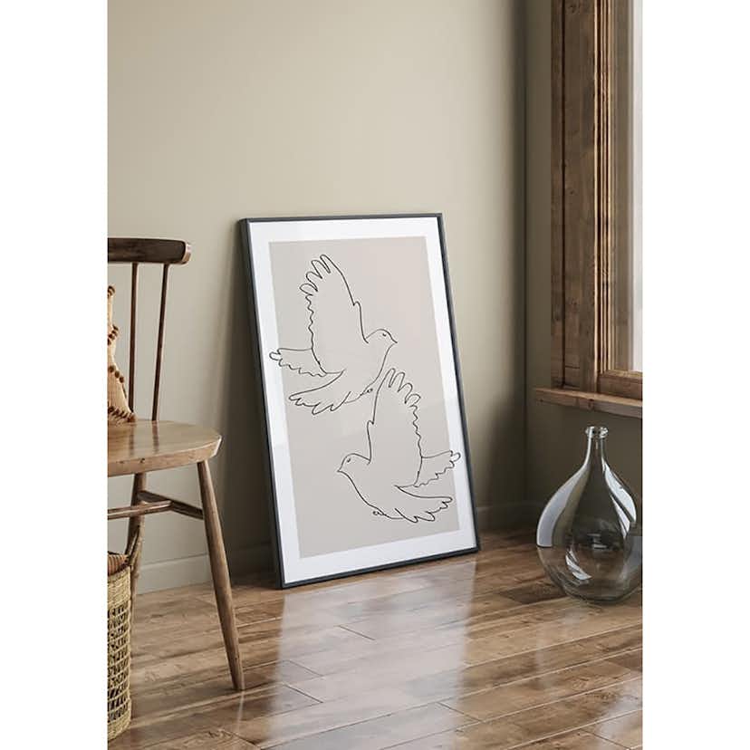 Poster Gallerix Doves Line Drawing