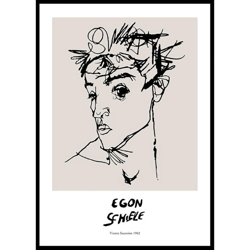 Poster Gallerix Egon Schiele Self Portrait