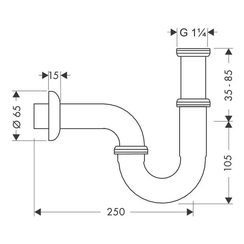 Vattenlås Hansgrohe Standard