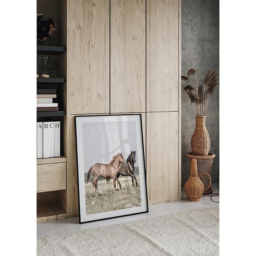 Poster Gallerix Two Brown Horses