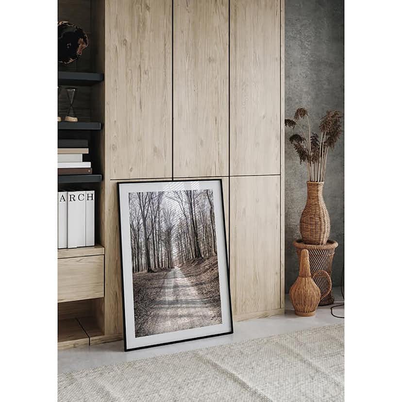 Poster Gallerix Gravel Road In Autumn Forest