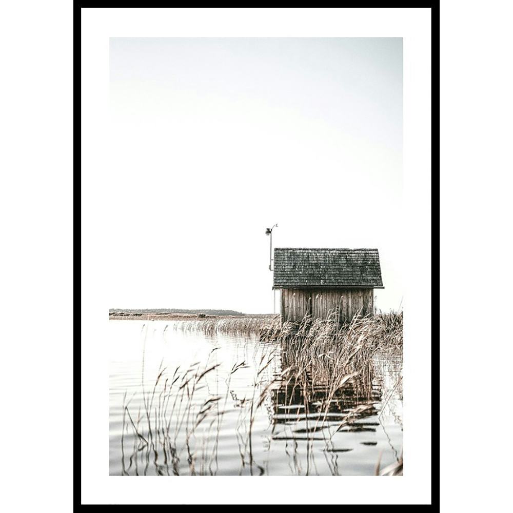 Poster Gallerix Wooden Cabin By Lake
