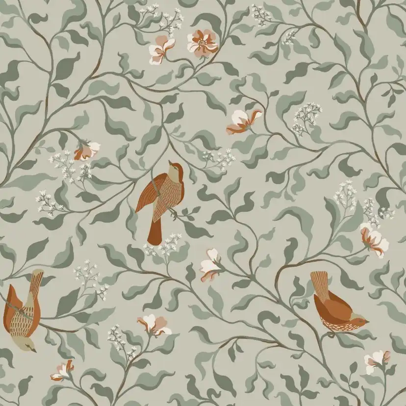 Tapeter Duro Flora Josefin 534-01 QuickUp, Mönstrad Beige