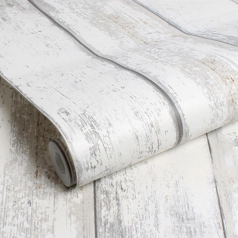 Lantliga Tapeter WOW Trä 5342871 Non Woven, Mönstrad Vit