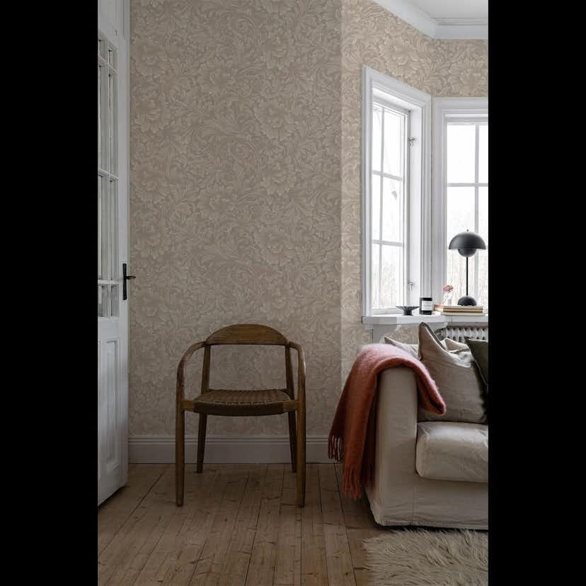 Tapet Duro Flora Idun Puderrosa 535-02 QuickUp, Mönstrad Rosa