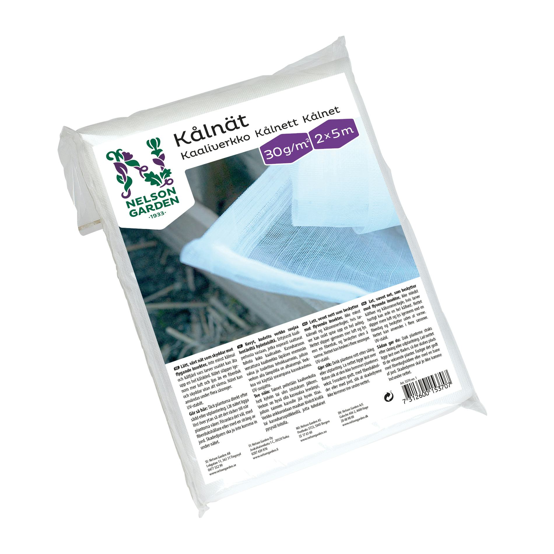 Kålnät Nelson Garden Trädgårdsnät Vit 2x5 m, Skydd mot Insekter
