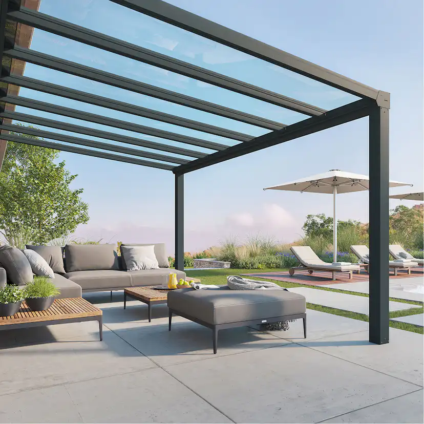 Terrasstak Canopia by Palram Stockholm Antracitgrå