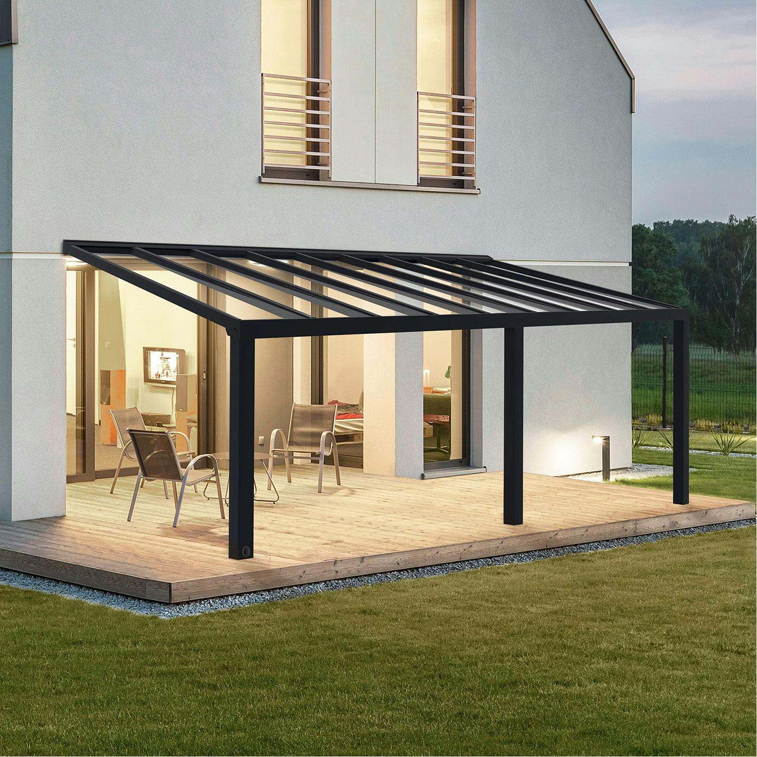 Terrasstak Canopia by Palram Stockholm Antracitgrå