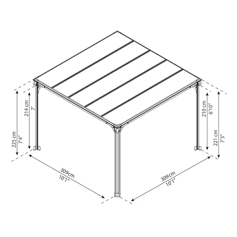 Paviljong Canopia By Palram Milano 3000