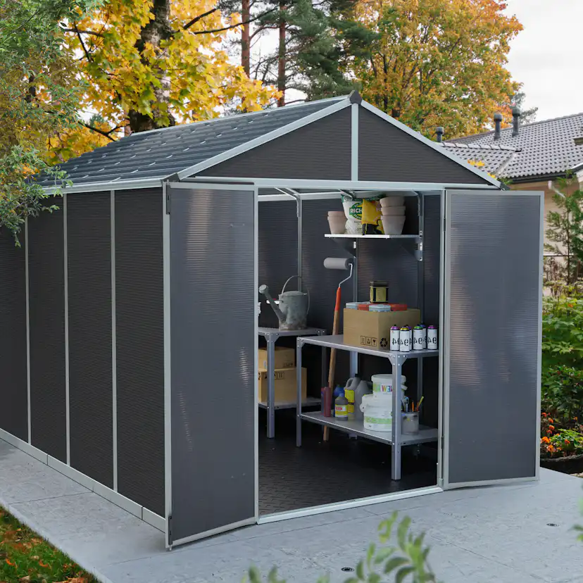 Skjul Canopia By Palram Rubicon 7,2 M2 Antracitgrå