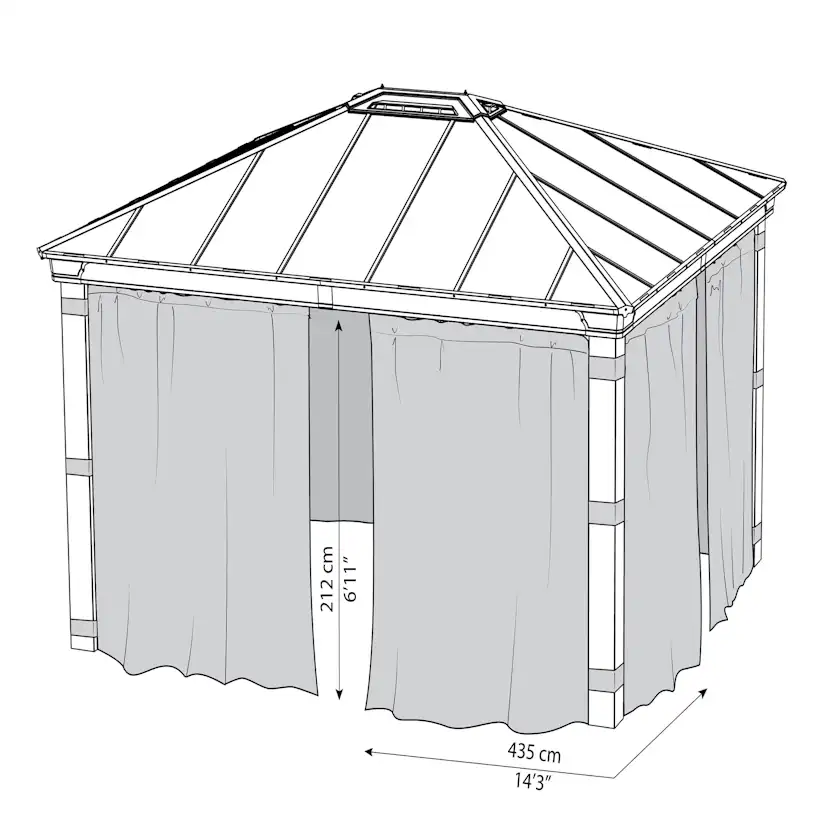 Gardin Canopia by Palram 4-Pack Till Dallas Paviljong 4,2x4,2 m