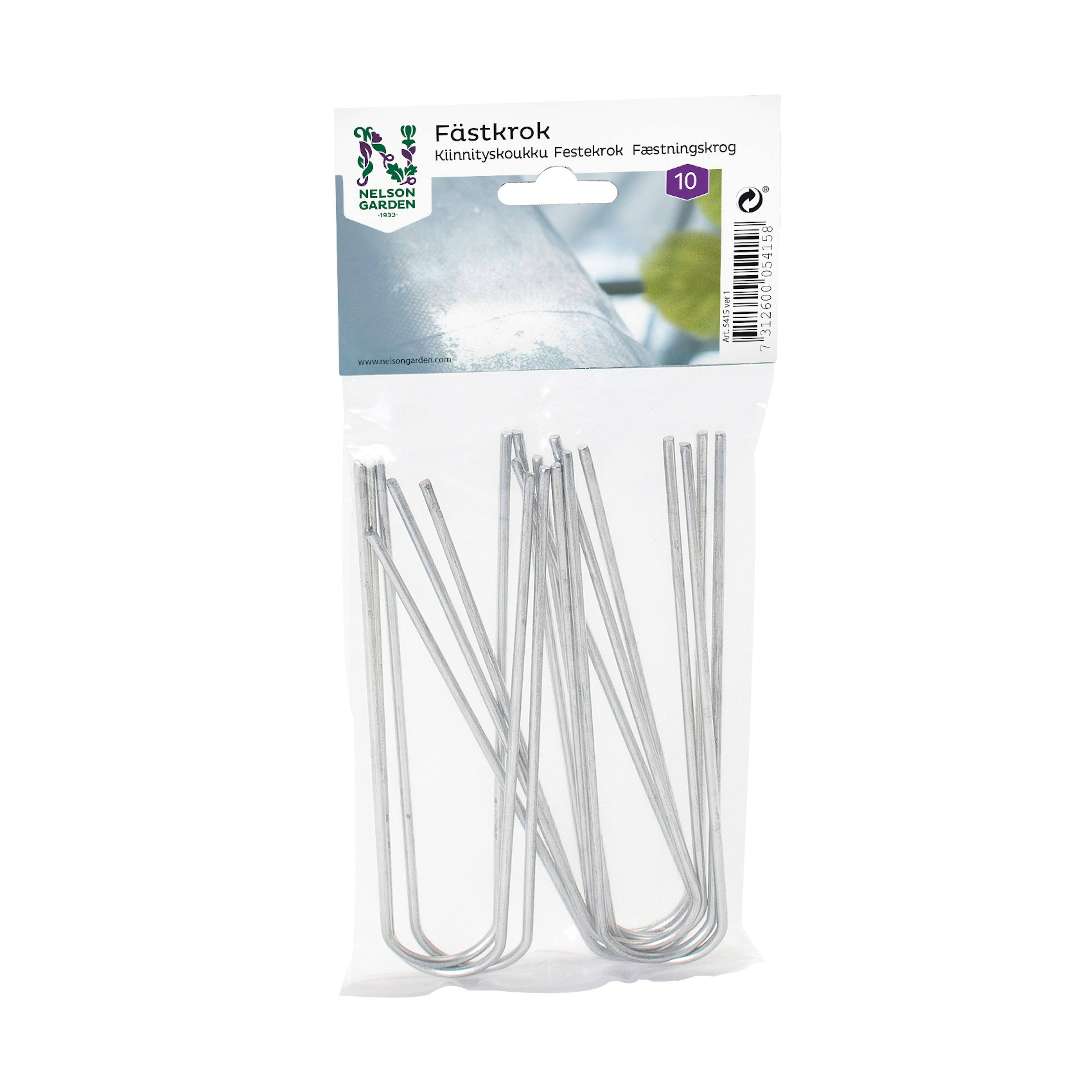 Fästkrok Nelson Garden för Väv 10-pack Galvaniserade