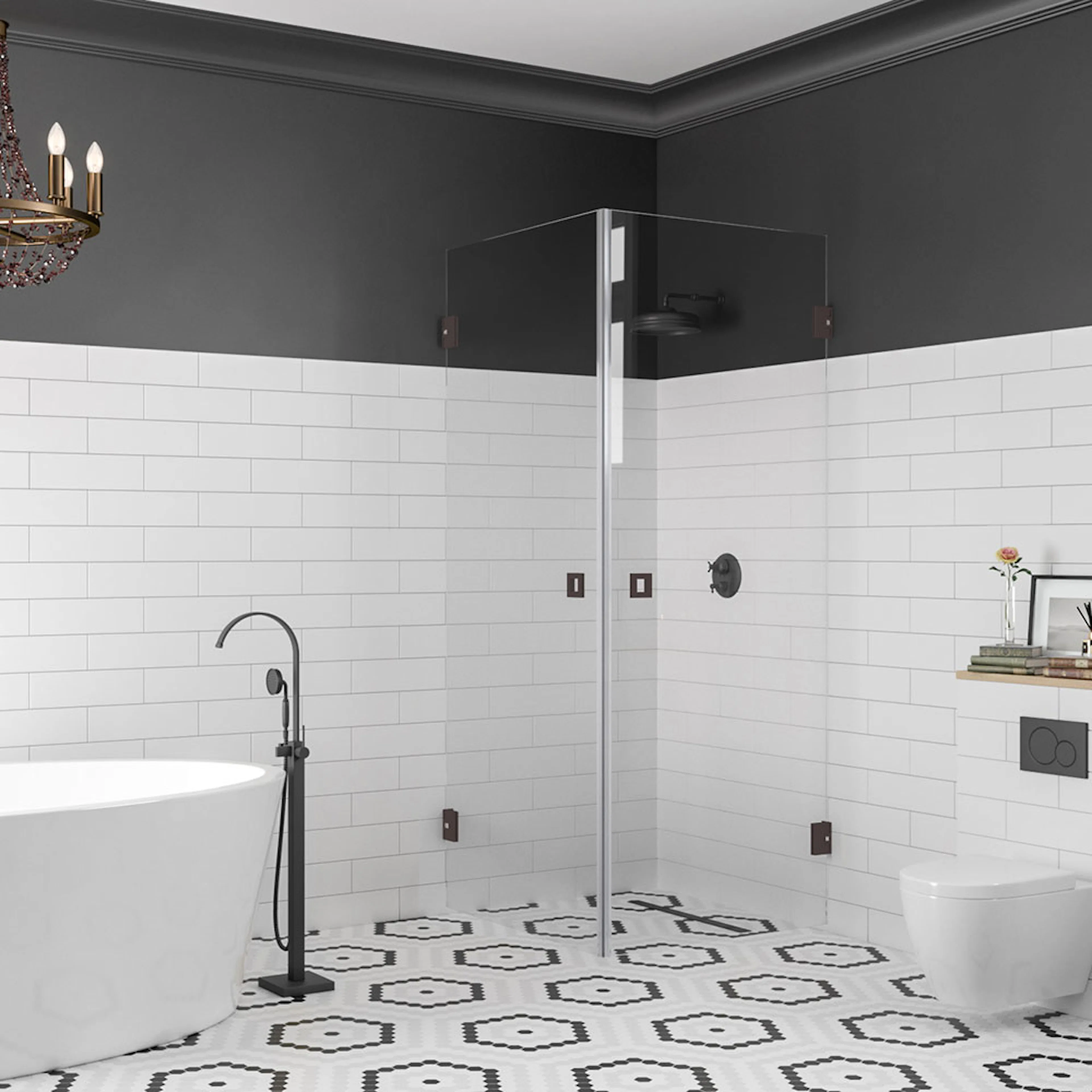 Duschhörn Hietakari Vetro 543 Vändbara Dörrar