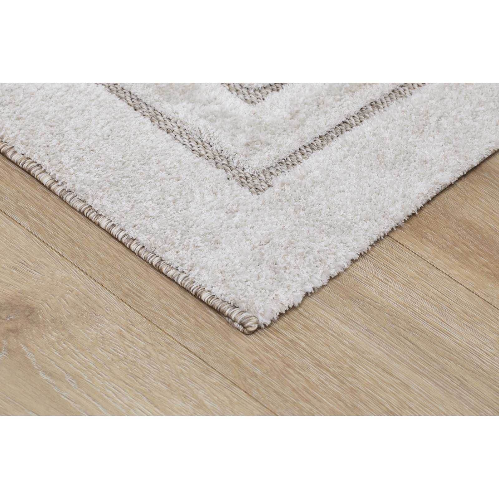 Ryamatta KM Carpets Nature Frame Modern Creme Natur Vit