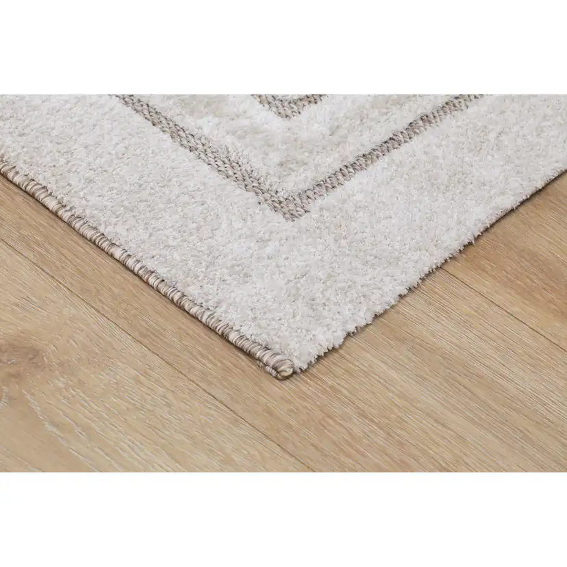 Ryamatta KM Carpets Nature Frame Modern Creme Natur Vit