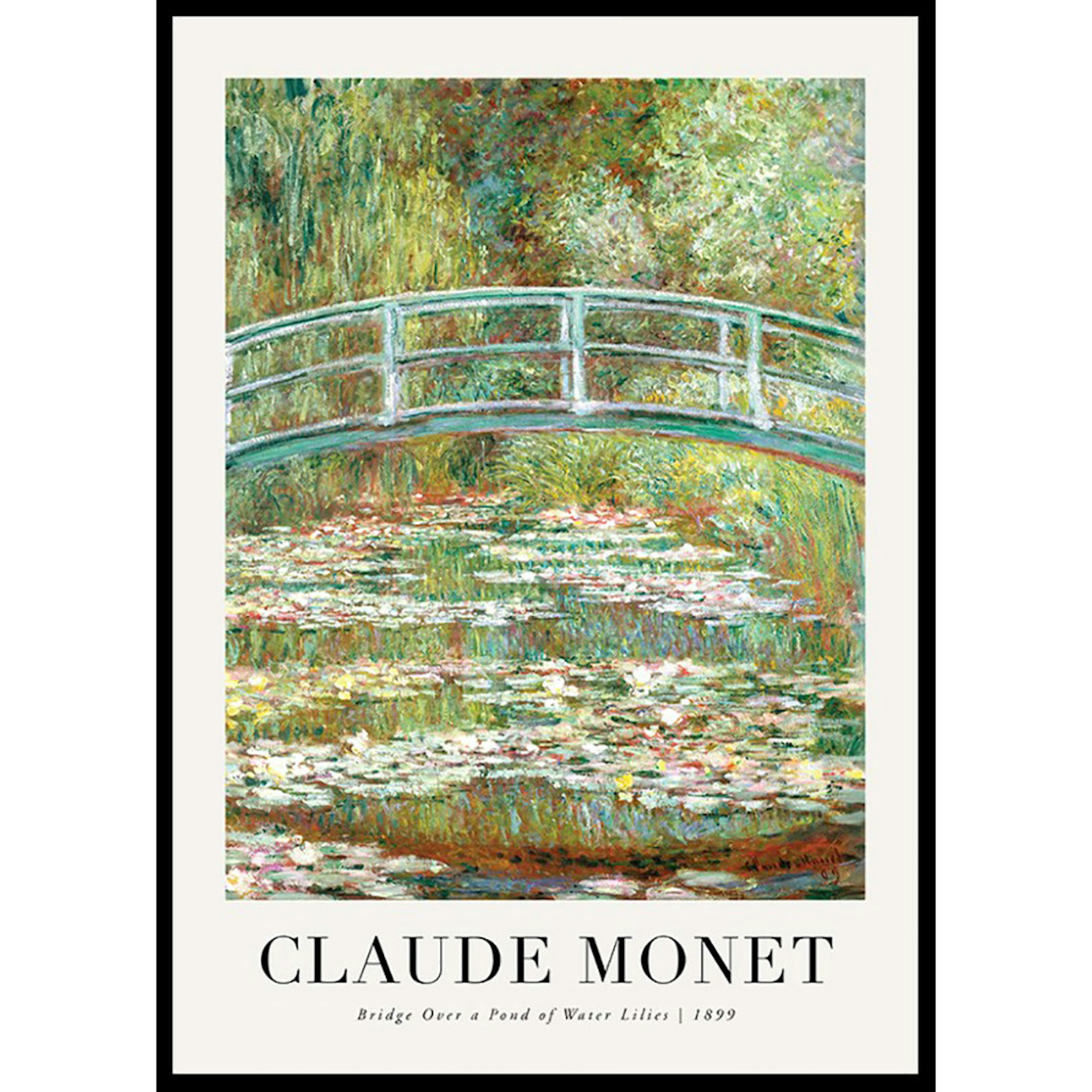 Poster Gallerix Bridge Over A Pond 1899 By Claude Monet