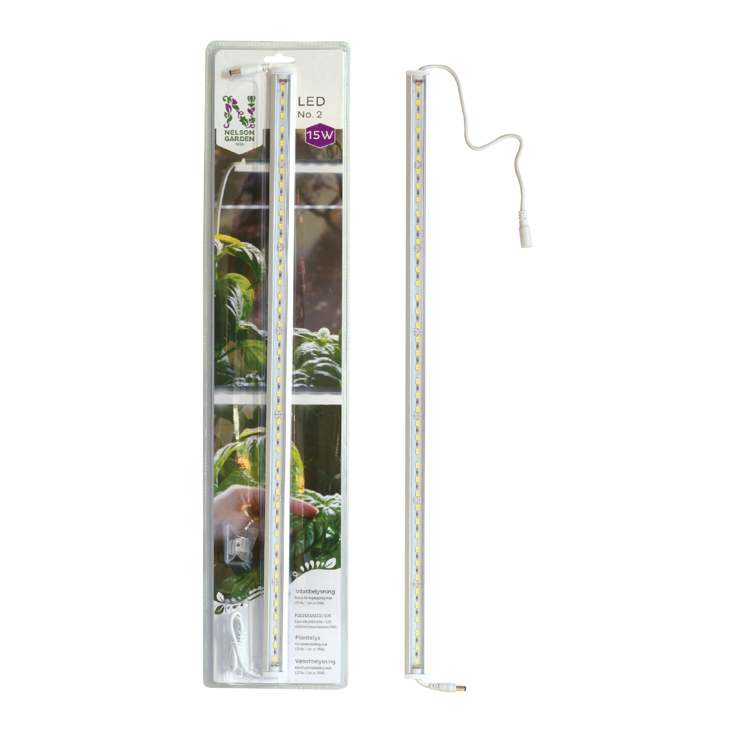 Växtbelysning Nelson Garden LED No.2, 60 cm, 15W, Växtarmatur för Inomhusodling