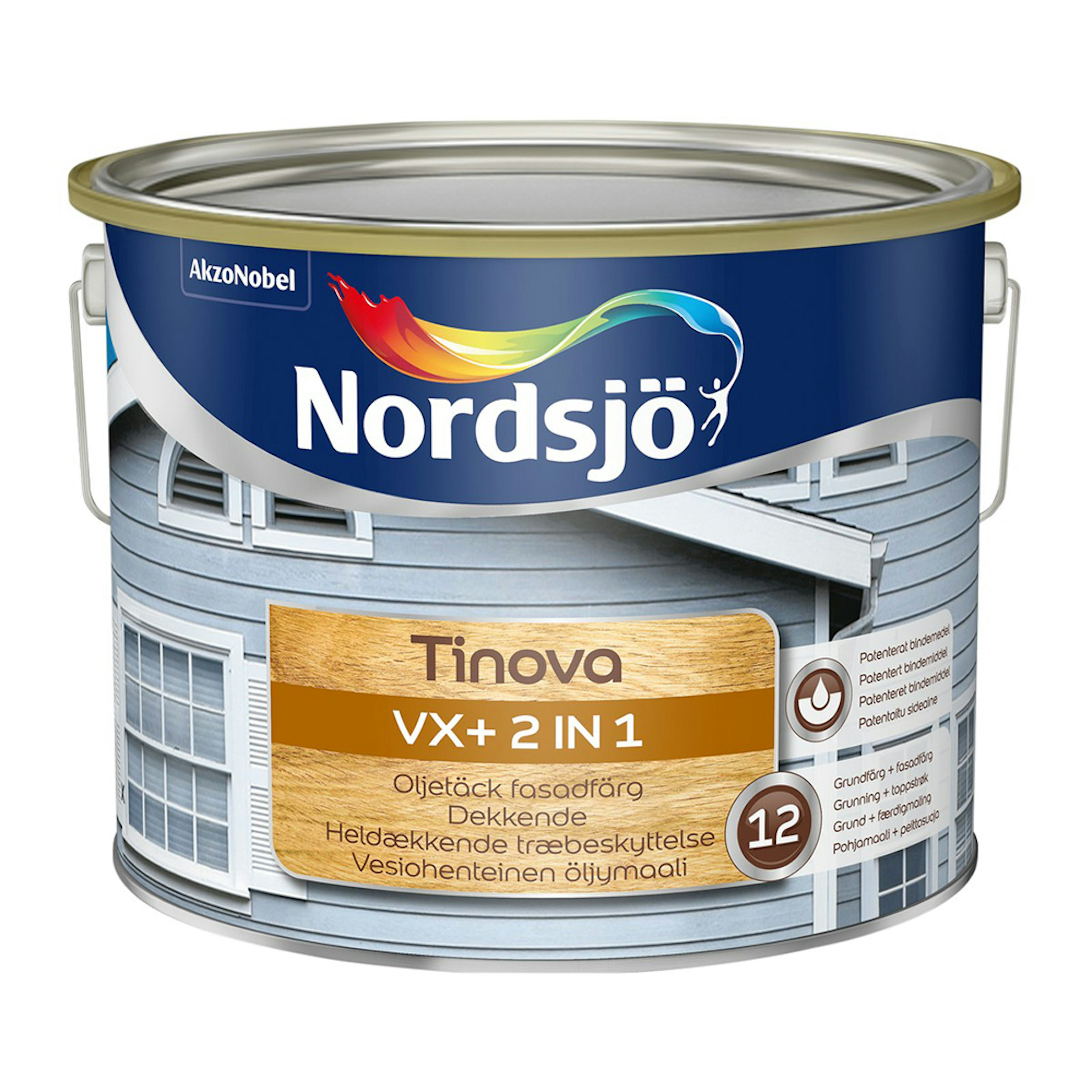 Fasadfärg Nordsjö Tinova VX+ 2in1 Röd