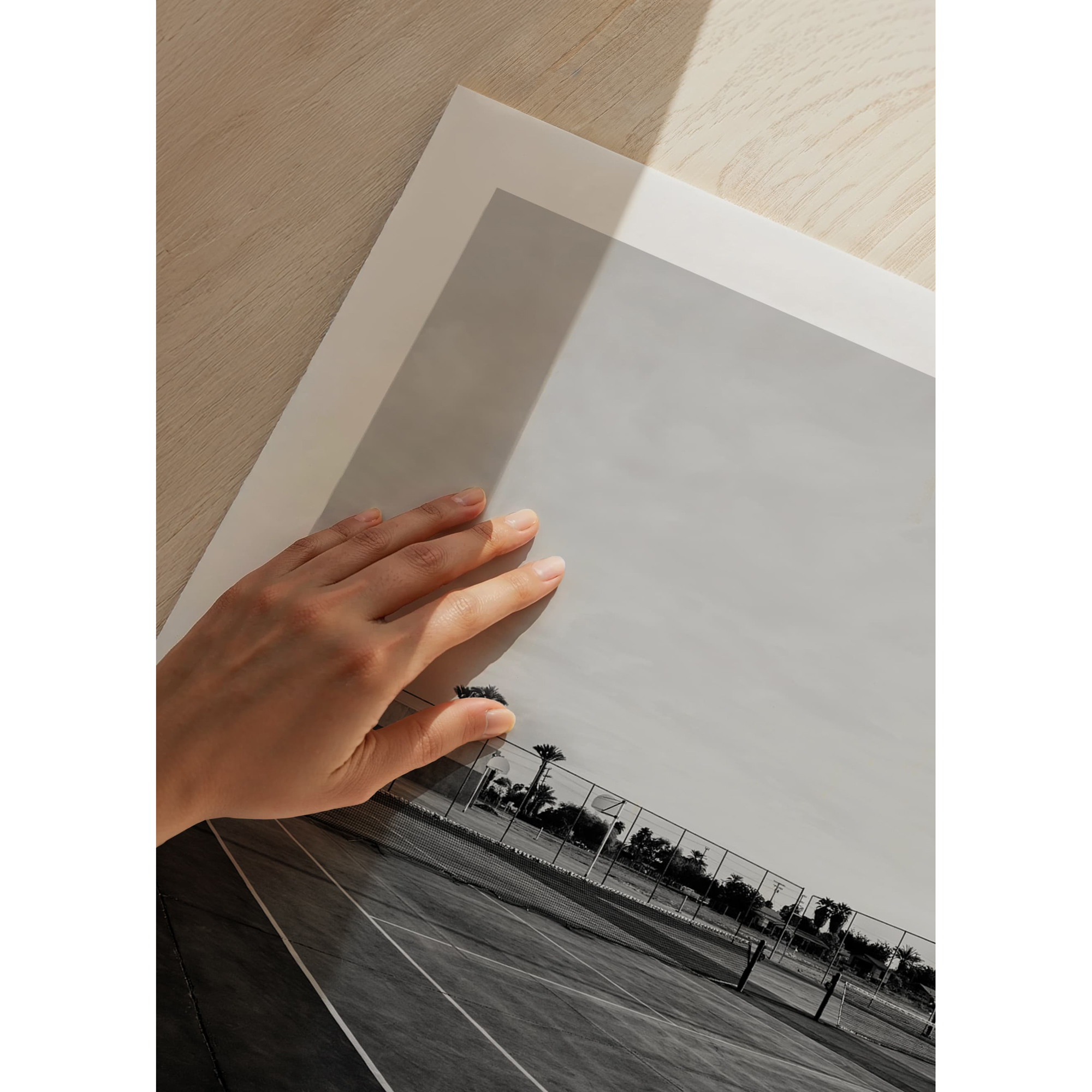 Poster Gallerix Tennis Court B&W