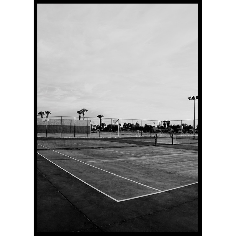 Poster Gallerix Tennis Court B&W