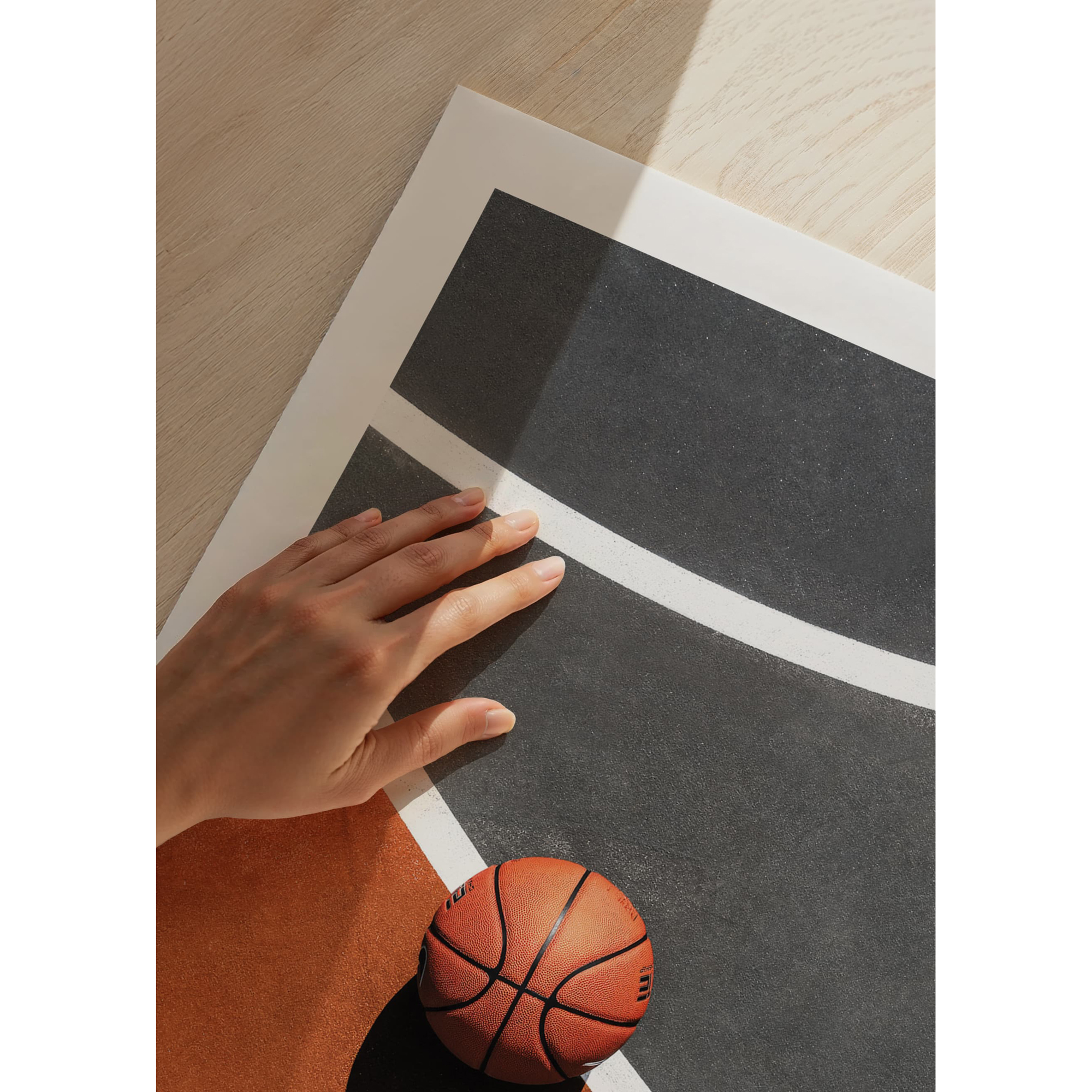 Poster Gallerix Basketball On Court
