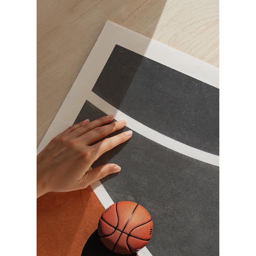 Poster Gallerix Basketball On Court
